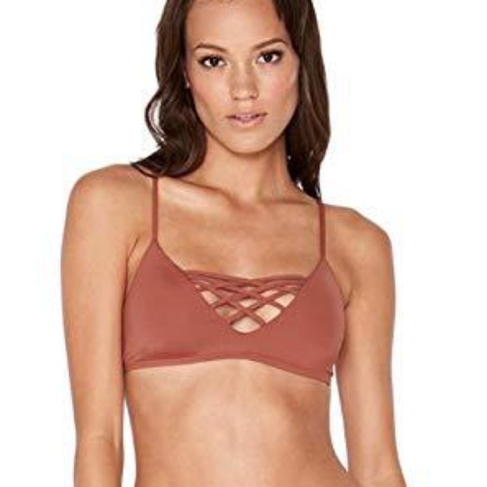 NWOT L*Space Jaime bikini top Primrose pink